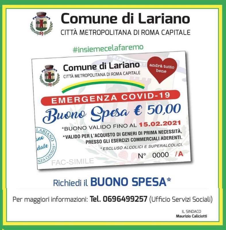 Buoni Spesa distribuiti dal Comune di #Lariano